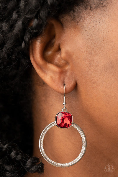 Cheers To Happily Ever After Red Earring