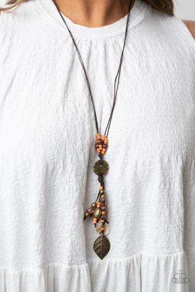 Knotted Keepsake Orange Necklace