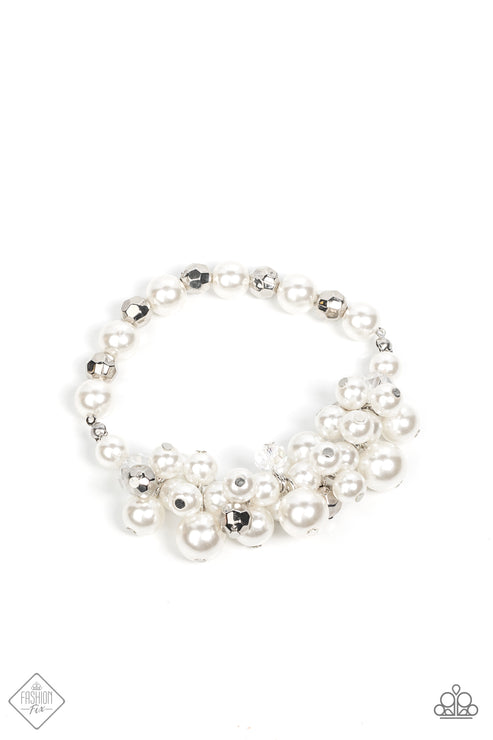 Elegantly Exaggerated White Bracelet