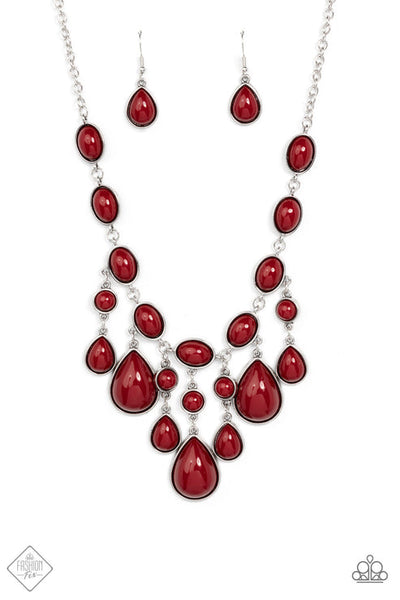 Mediterranean Mystery Red Necklace