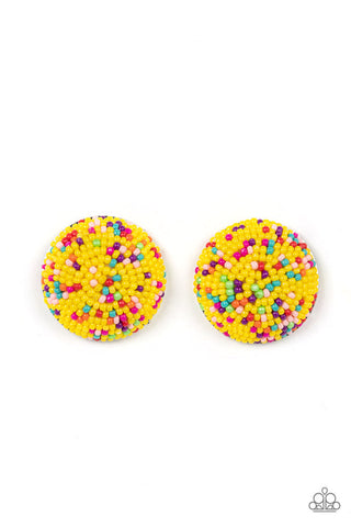 Kaleidoscope Sky Yellow Post Earring