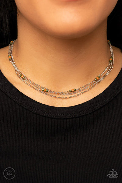 Bountifully Beaded Green Choker