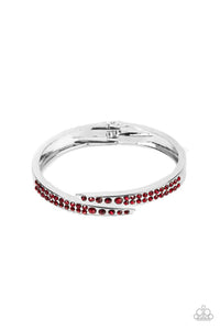 Sideswiping Shimmer Red Bracelet