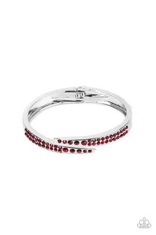 Sideswiping Shimmer Red Bracelet