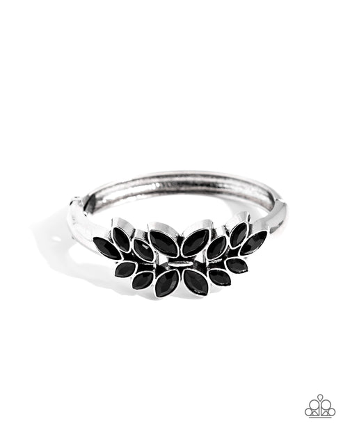 Glamorously Garnished Black Bracelet