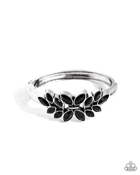 Glamorously Garnished Black Bracelet