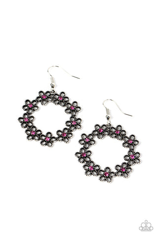 Floral Halos Pink Earring