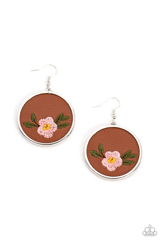 Prairie Patchwork Pink Earring