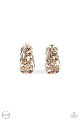 Extra Effervescent Brown Clip-On Earring