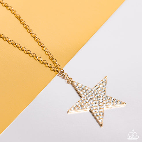 Rock Star Sparkle Gold  Necklace