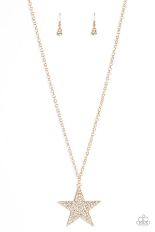 Rock Star Sparkle Gold  Necklace