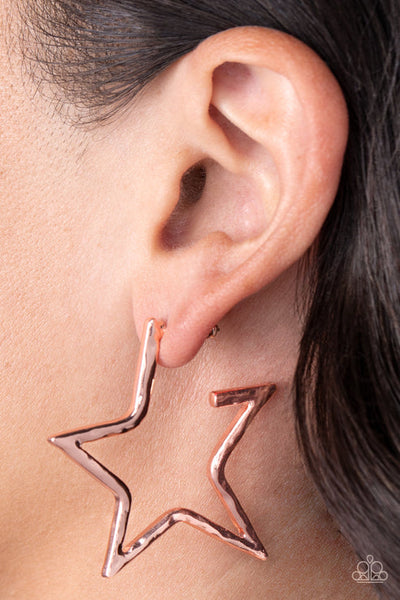 All-Star Attitude Copper Hoop Earring