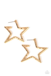 All-Star Attitude Gold Hoop Earring