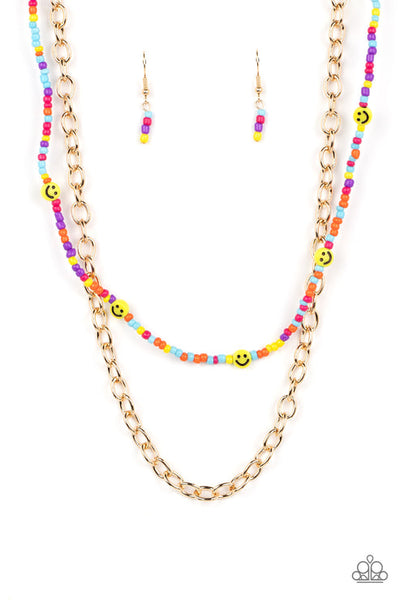 Happy Looks Good On You Multi Necklace