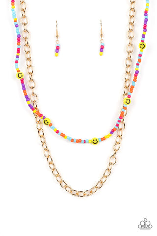 Happy Looks Good On You Multi Necklace