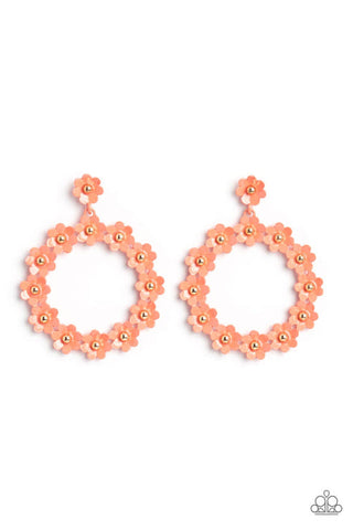 Daisy Meadow Orange Post Earring