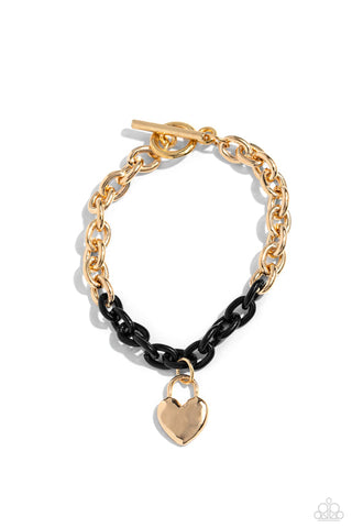 Locked And Loved Black Bracelet