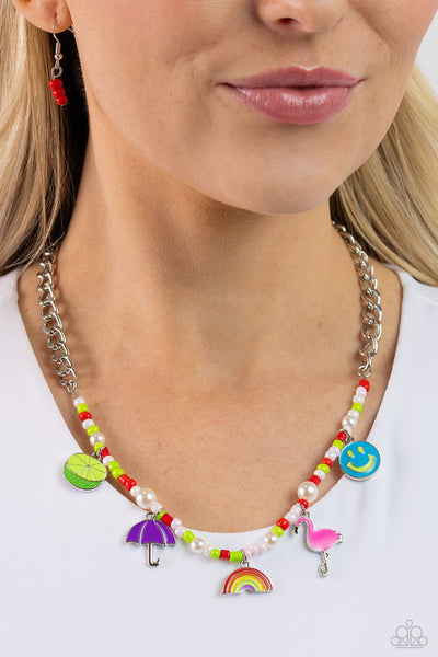 Summer Sentiment Red Necklace