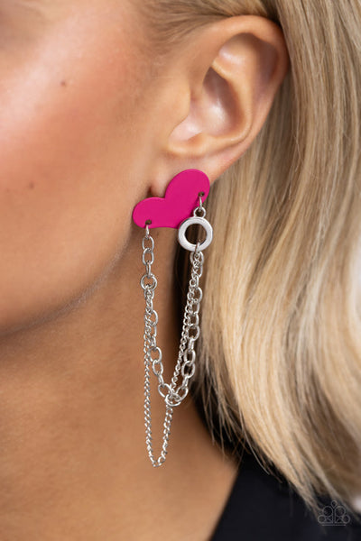 Altered Affection Pink Post Earring