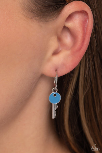 Key Performance Blue Hoop Earring