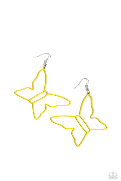 Soaring Silhouettes Yellow Earring