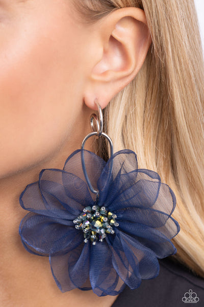 Cosmopolitan Chiffon Blue Hoop Earring