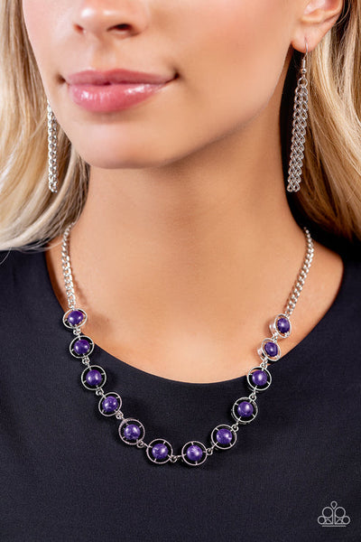 Going Global Purple Necklace