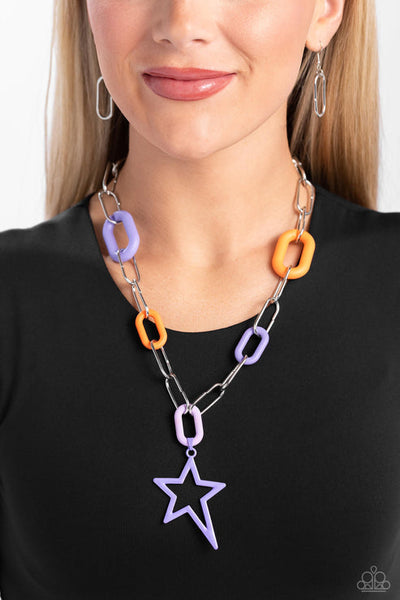 Stargazing Show Purple Necklace