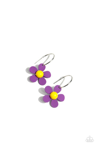 More FLOWERS To You! Purple Hoop Earring
