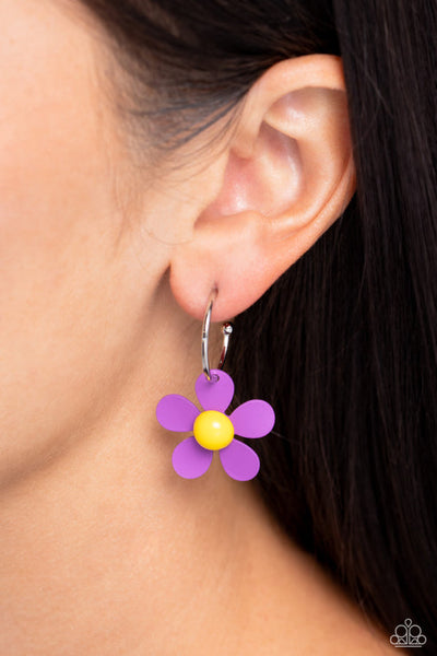 More FLOWERS To You! Purple Hoop Earring