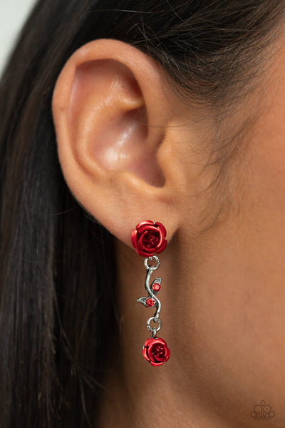 Led By The ROSE Red Post Earring