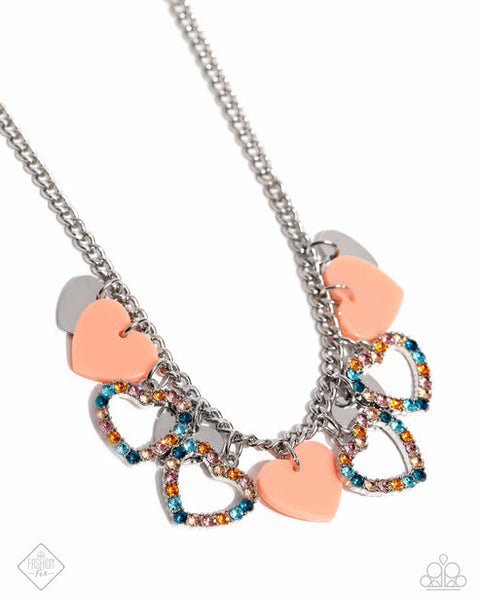 Look The HEART Orange Necklace