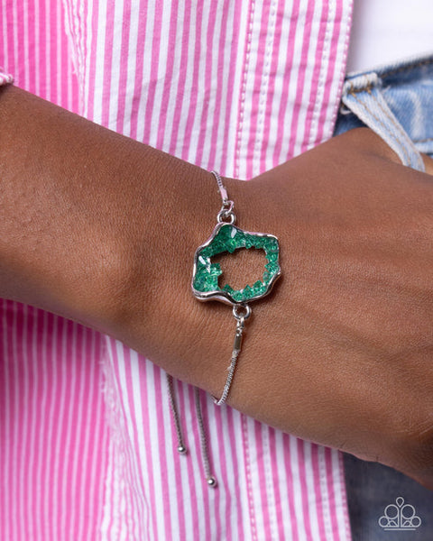 Geode Greeting Green Bracelet