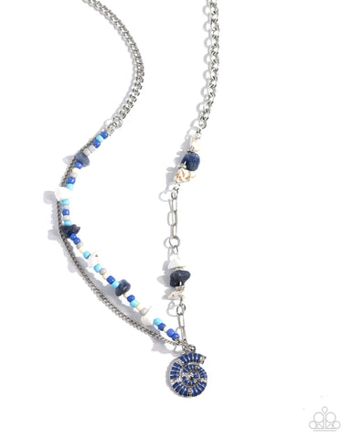 Spiraling Seafloor Blue Necklace