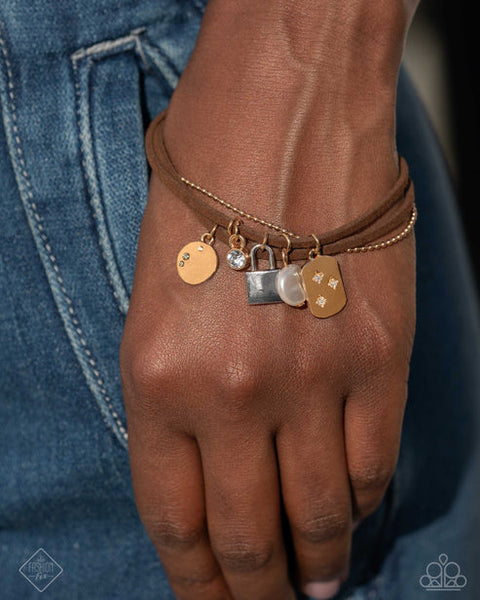 Serendipitous Suede Brown Bracelet