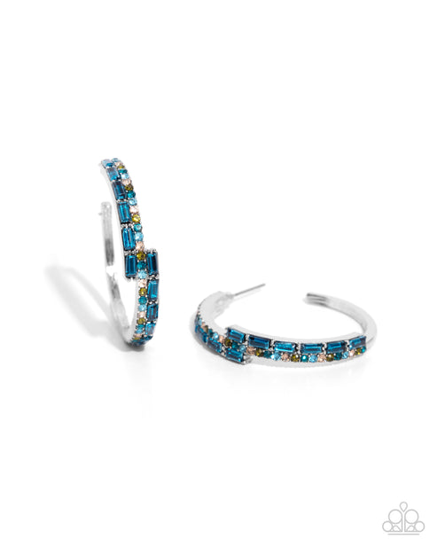 Ritzy Reputation Blue Hoop Earring