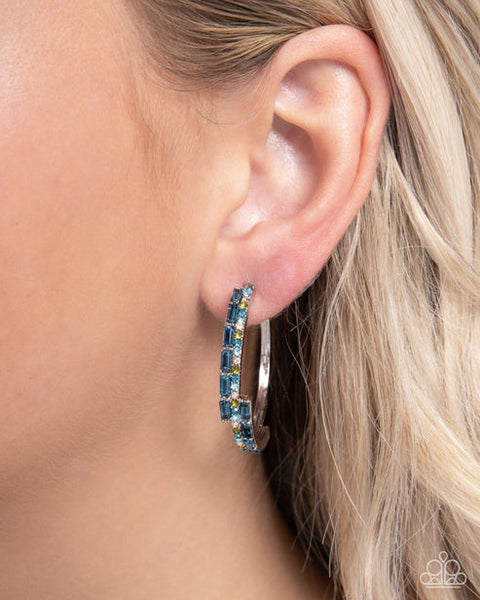 Ritzy Reputation Blue Hoop Earring