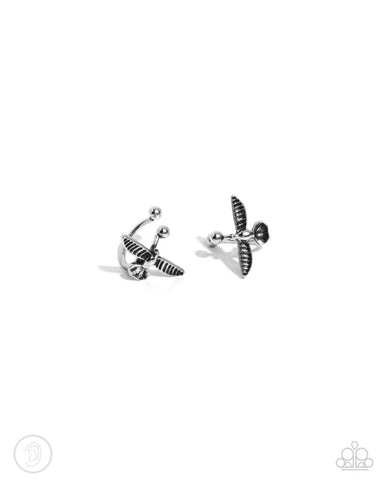 Soaring Sparrow Silver Cuff Earring