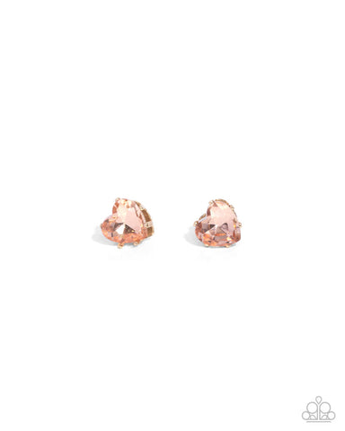 Sweetheart Stunner Gold Post Earring