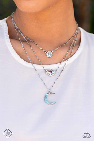 Lunar Lineup Blue Necklace