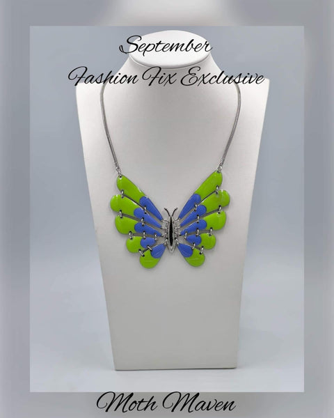 Moth Maven Green Necklace