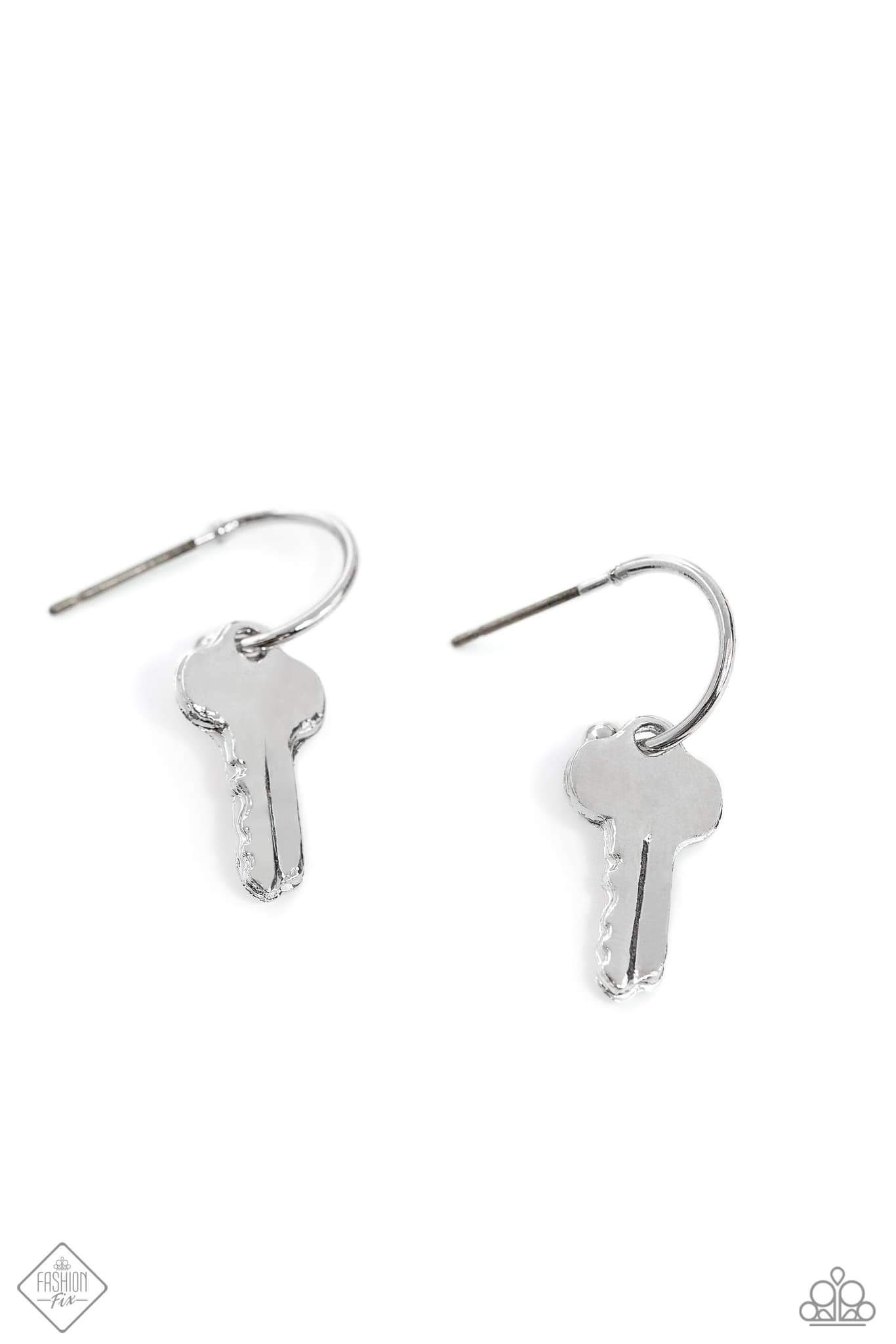 The Key To Everything Silver Hoop Earring