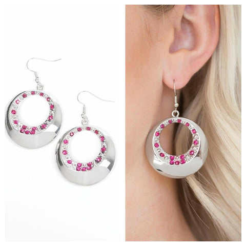 Ringed In Refinement Pink Earring