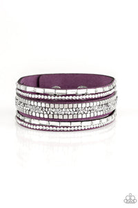 Rebel In Rhinestones Purple   Urban Bracelet