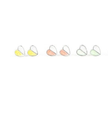 Starlet Shimmer Small Heart Post Earring