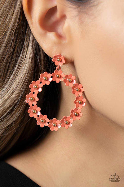 Daisy Meadow Orange Post Earring