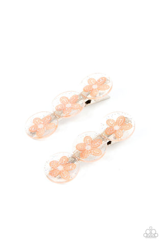 Pamper Me In Posies Orange Hair Clip