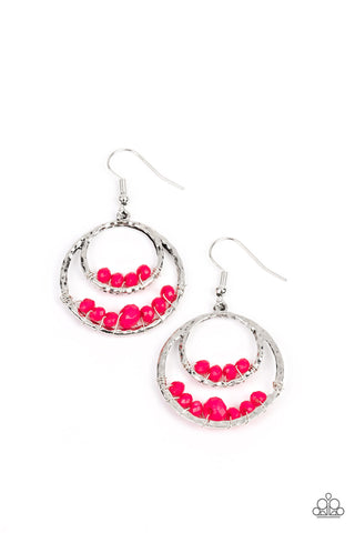 Bustling Beads Pink Earring