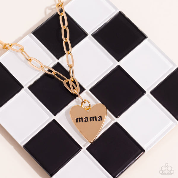 Mama Can't Buy You Love Gold Necklace