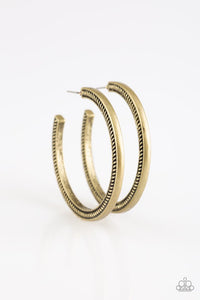 This Is My Tribe Brass Hoop Earring